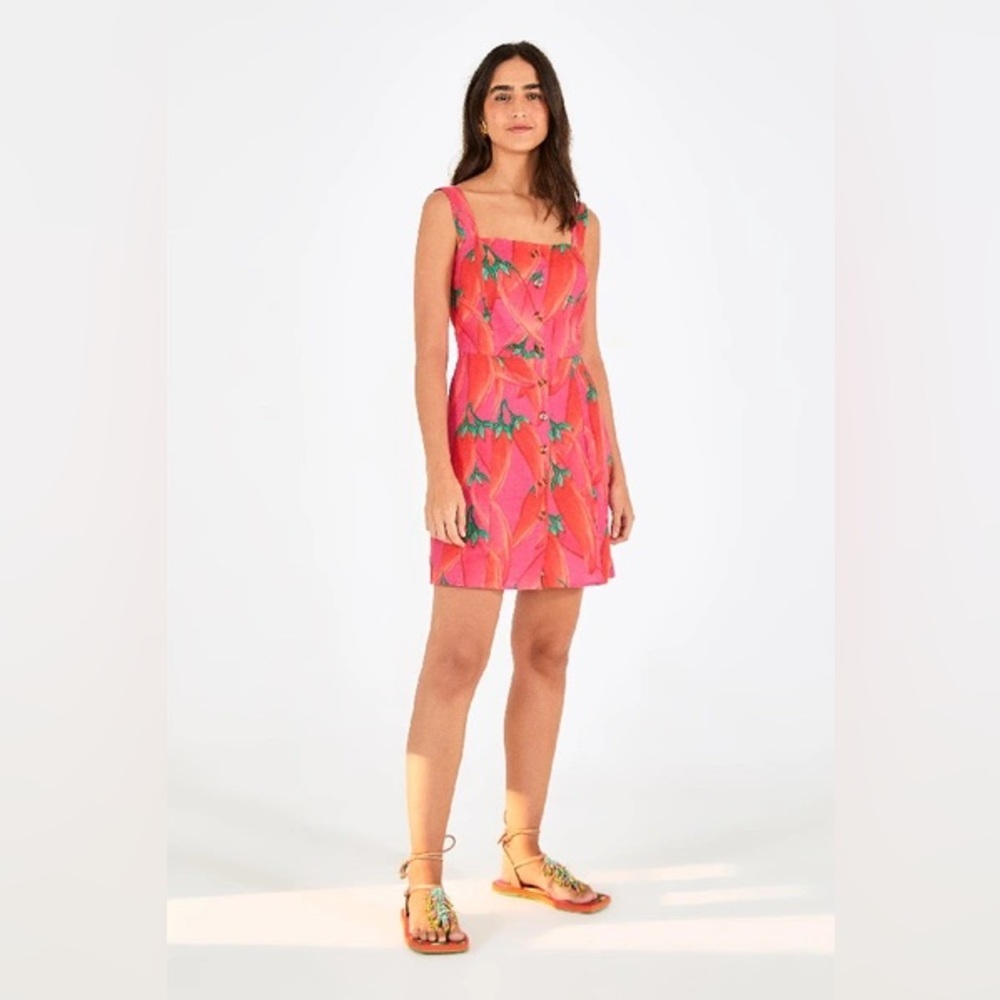 Farm Rio Linen Mini Dress XS